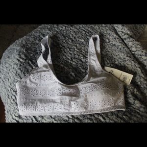 White Miss Selfridge never worn bikini top